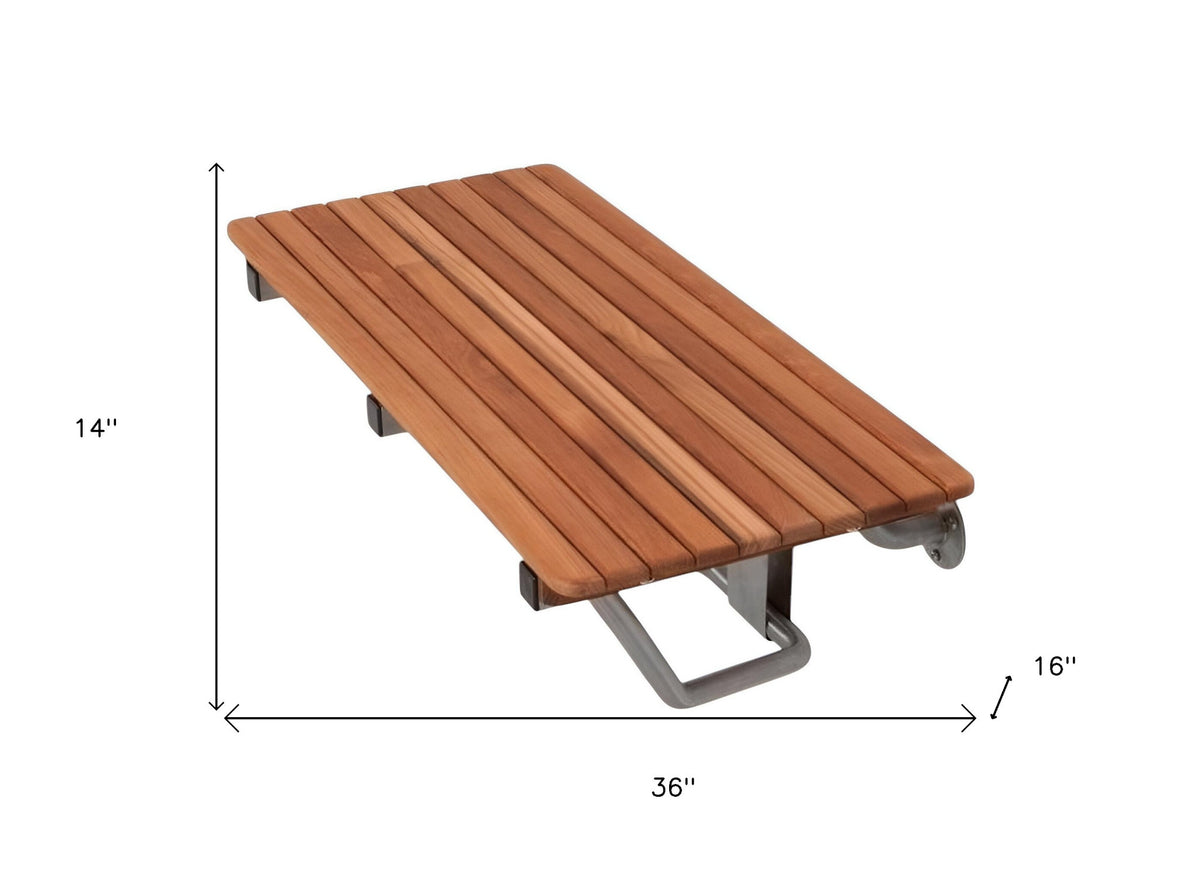 36" Premium Wall Mount Teak Shower Bench