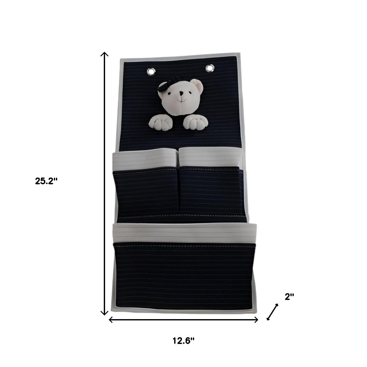 Set of Two Black And White Fabric Wall Hanger