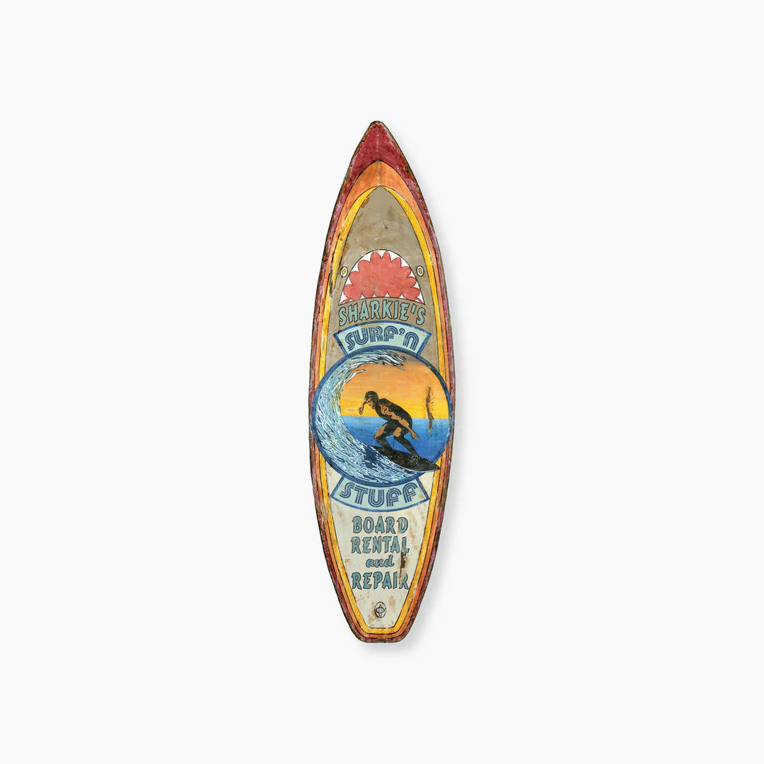 48" Vintage Surfshop Advertisement Surfboard Wall Décor