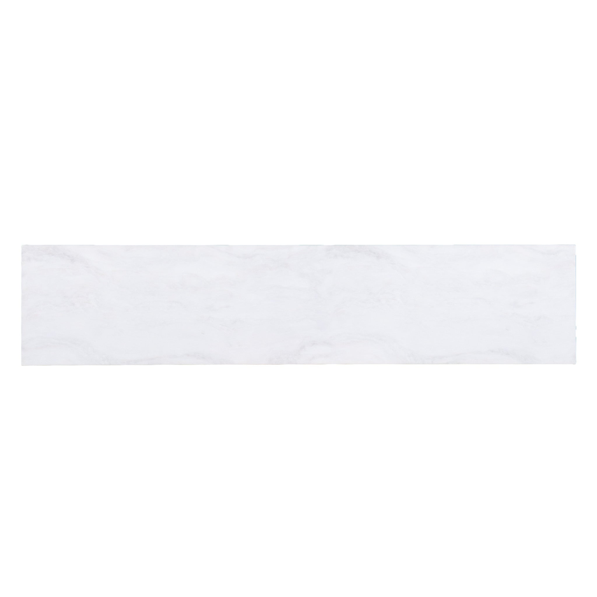 56" White and Black Faux Marble Frame Console Table Two Shelves