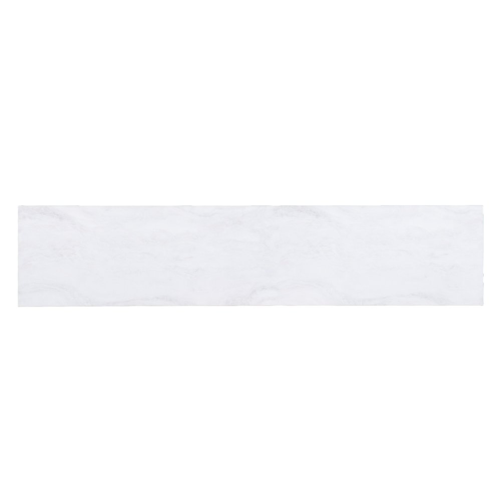 56" White and Black Faux Marble Frame Console Table Two Shelves