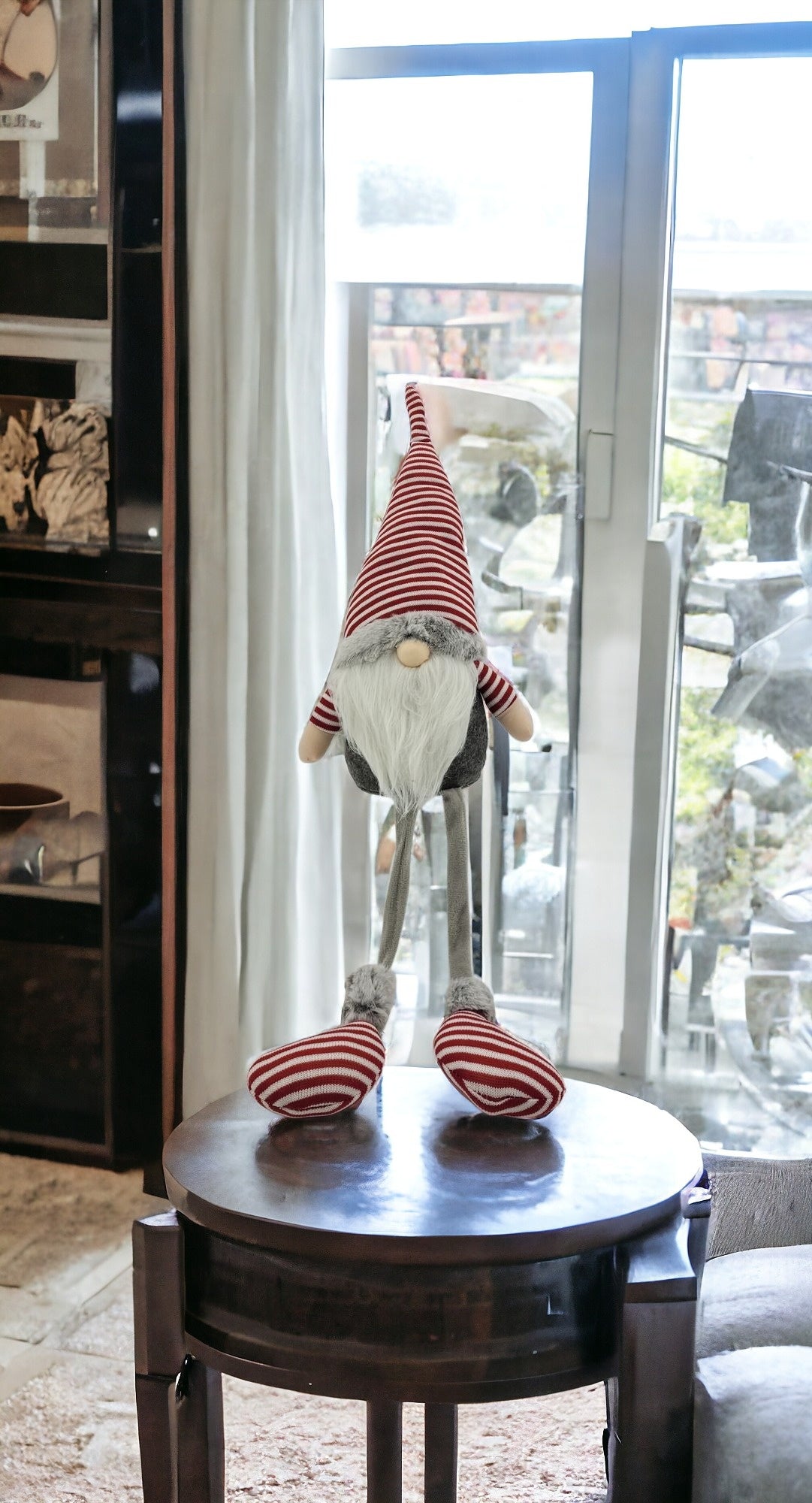 Red Stripe Sitting Gnome