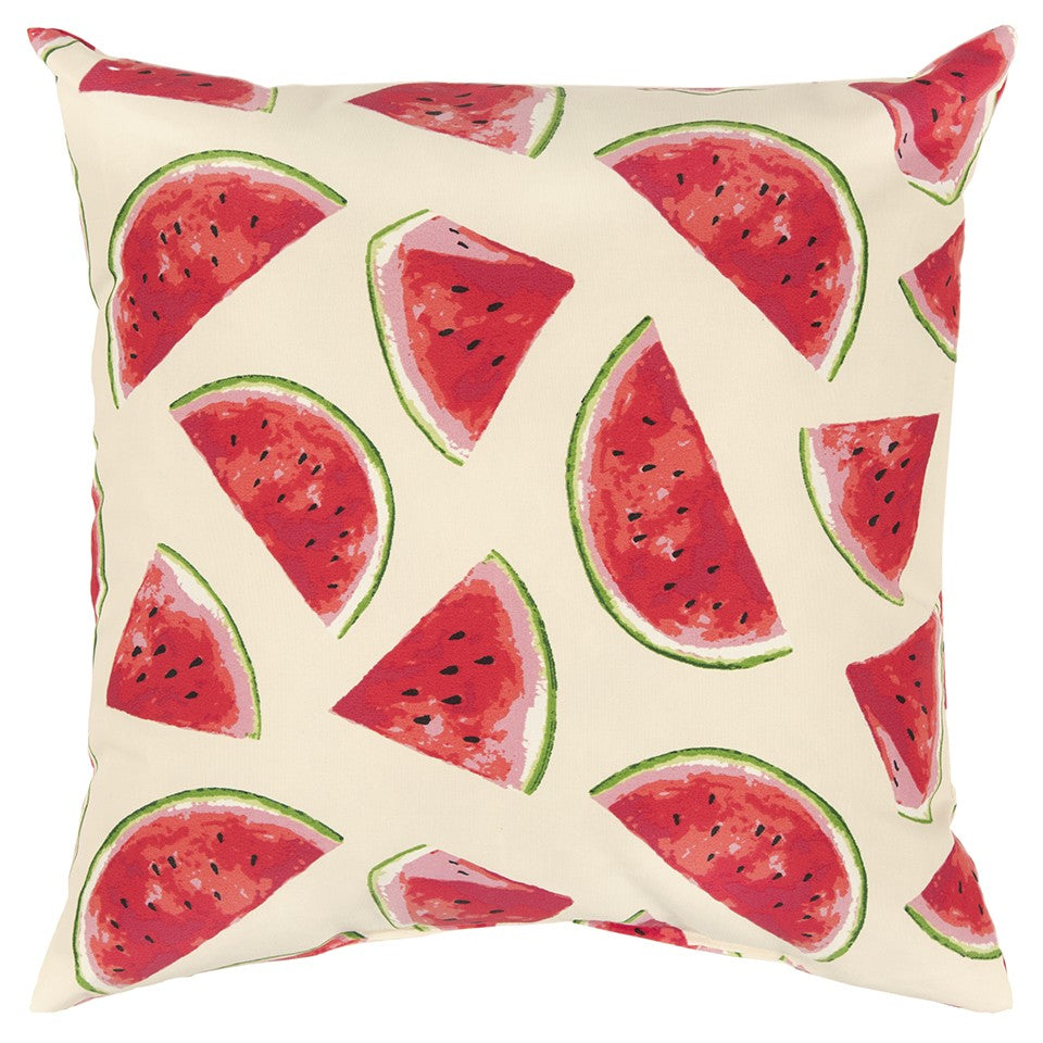 Set of Two 22" X 22" Red Indoor Outdoor Throw Pillow Cover & Insert