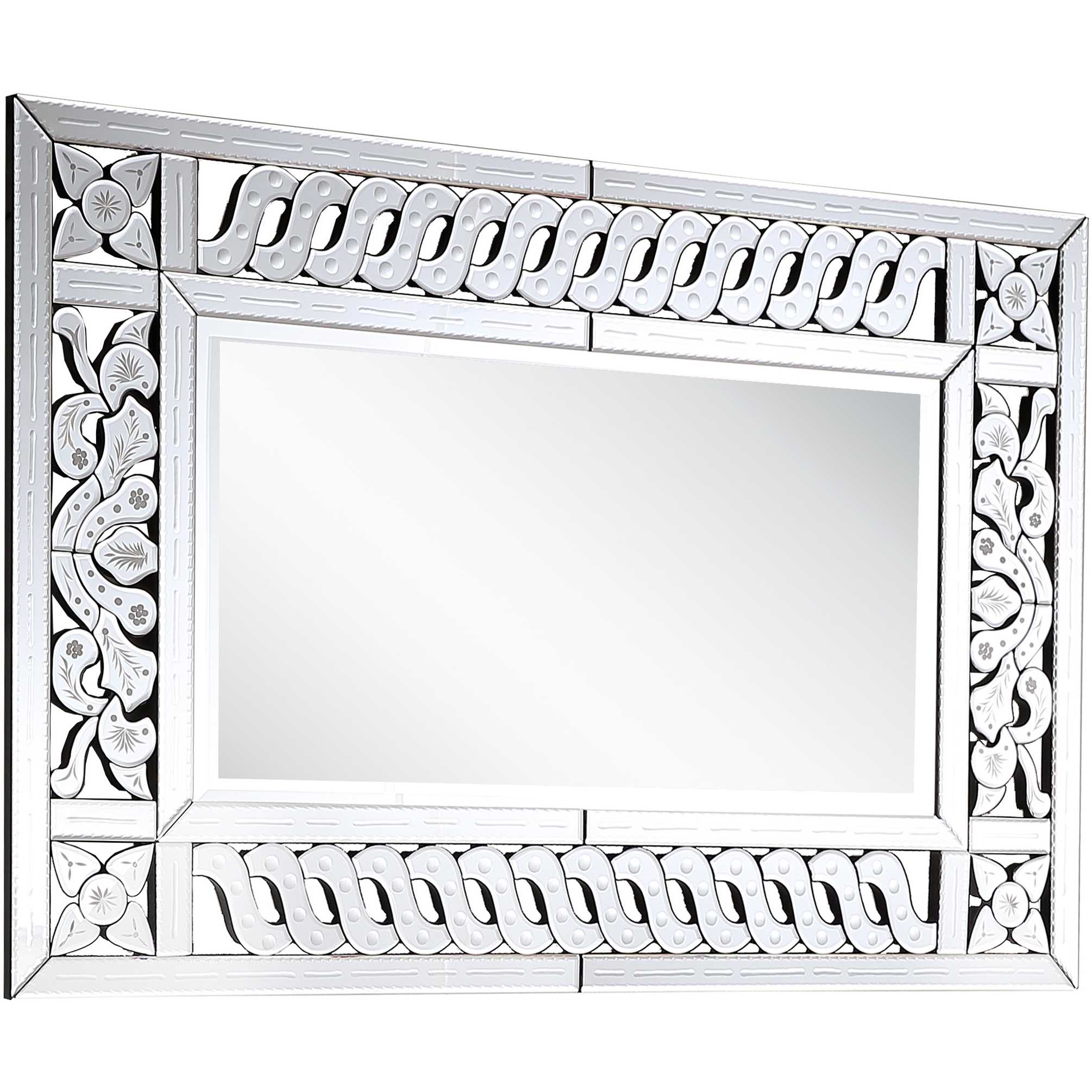 32" Clear Wood Framed Accent Mirror