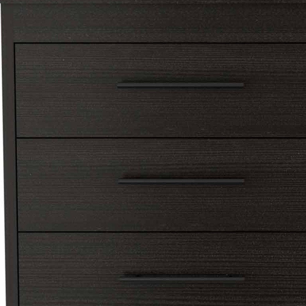 59" White Wood Six Drawer Double Dresser