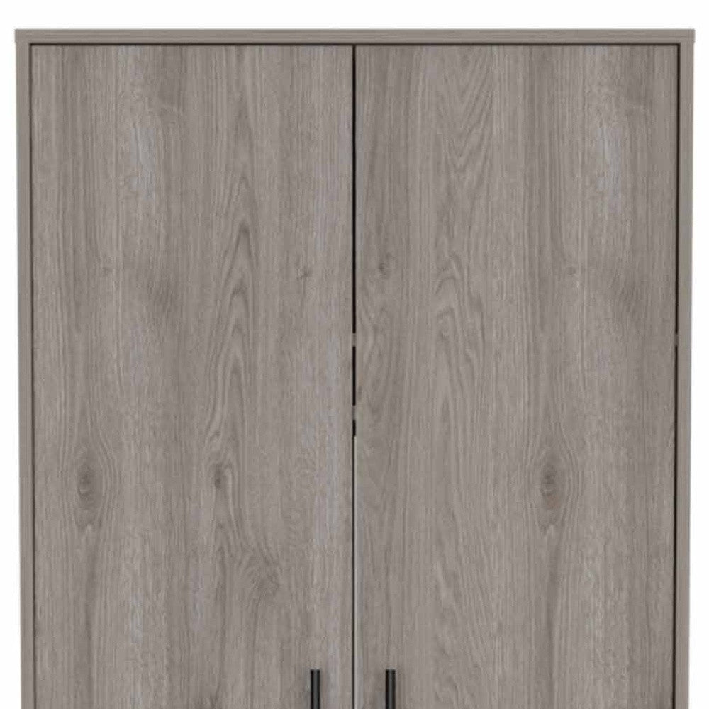 71" Light Gray Wood Single Drawer Combo Dresser