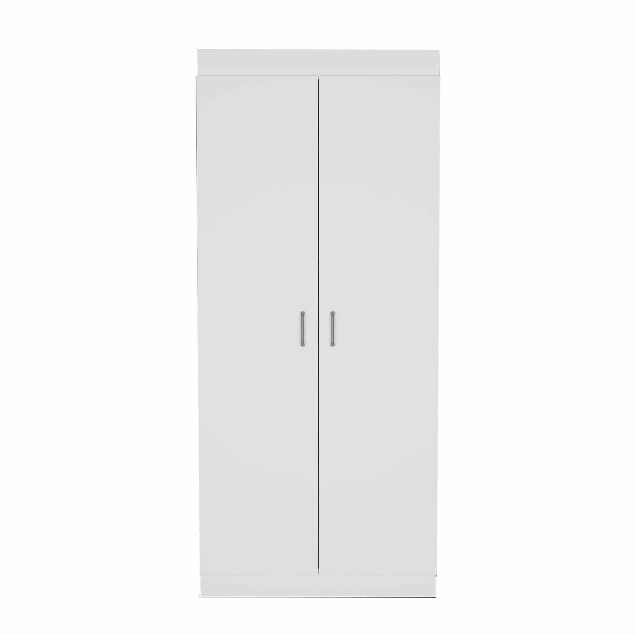 63” Classic White Pantry Cabinet with Two Full Size Doors