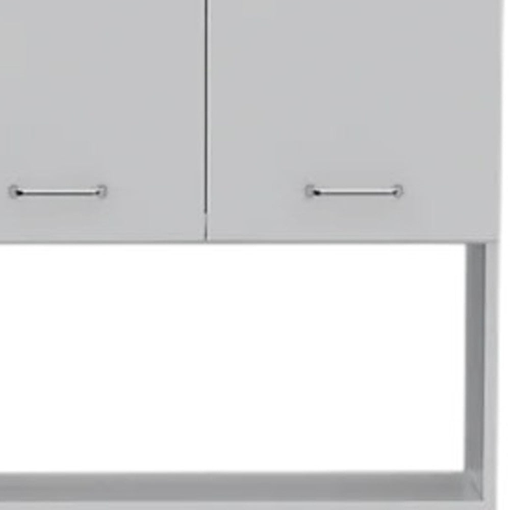 24" White Wood Kitchen Cart With Storage