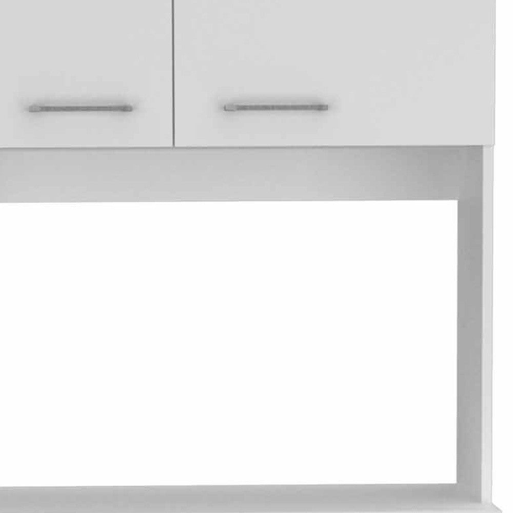 71" White Wood Four Door Pantry Or Storage Closet