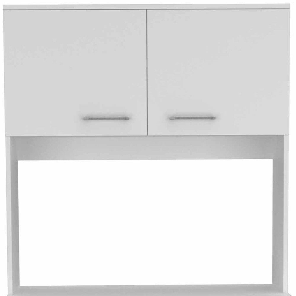 71" White Wood Four Door Pantry Or Storage Closet