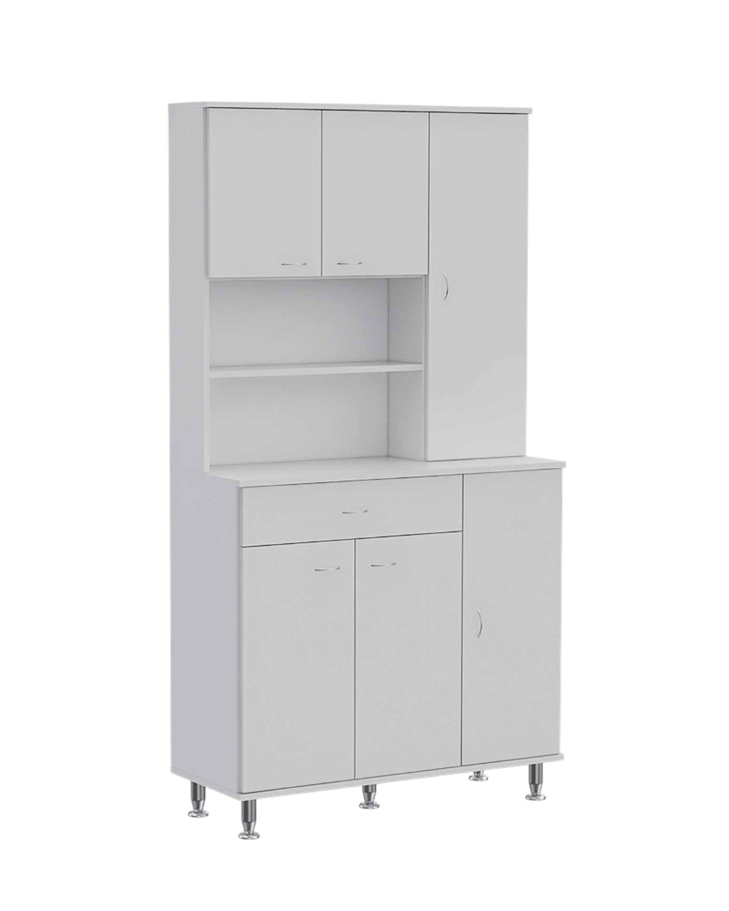 67" White Wood Pantry Or Storage Closet