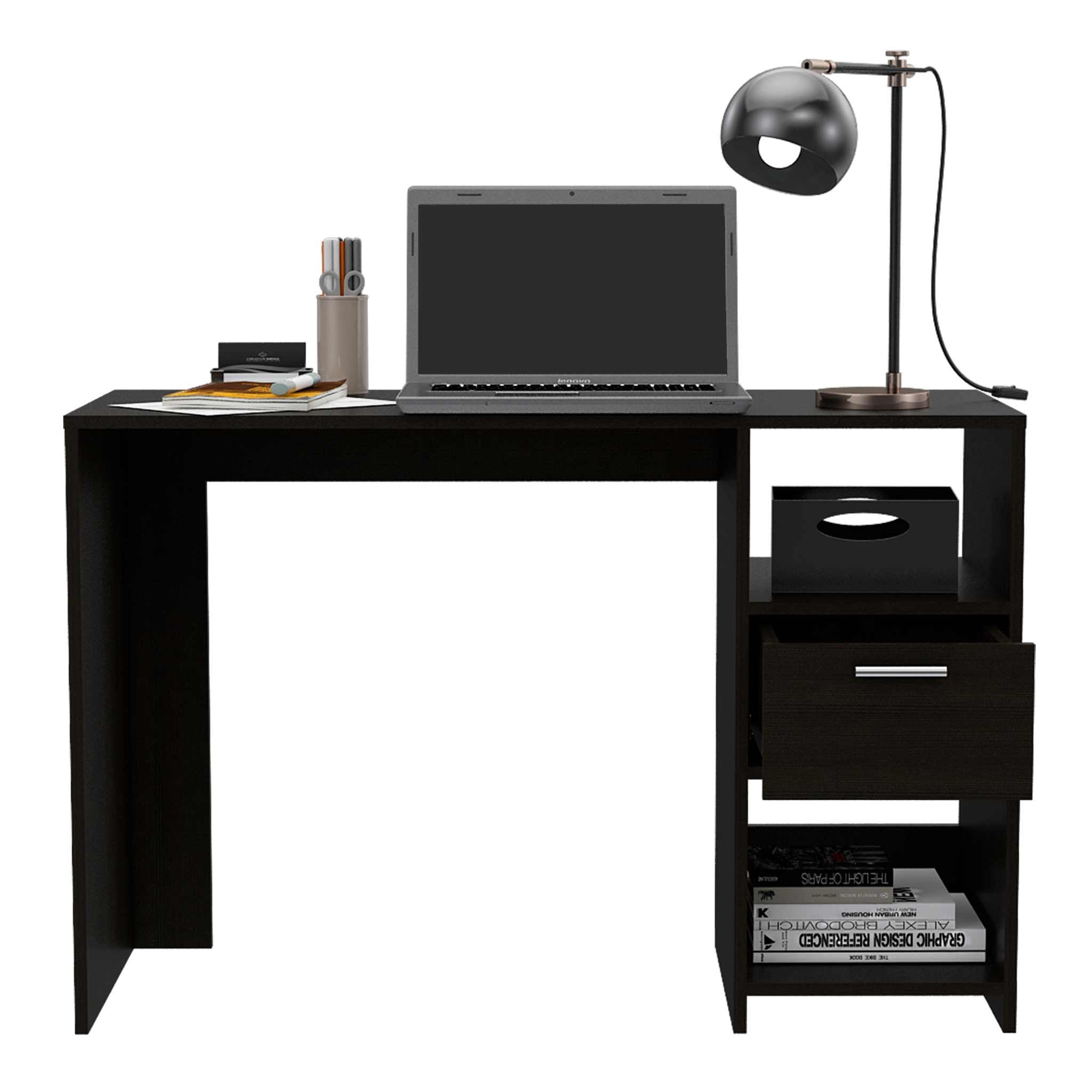 43" Black Computer Desk