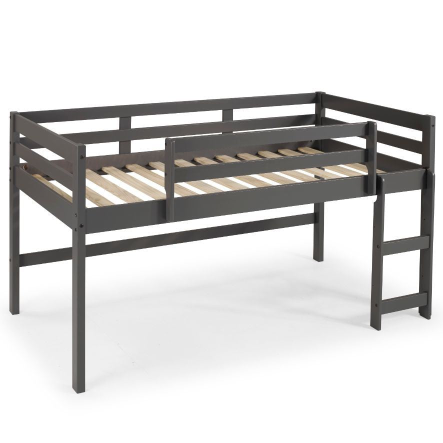 Twin Loft Bed Gray Finish