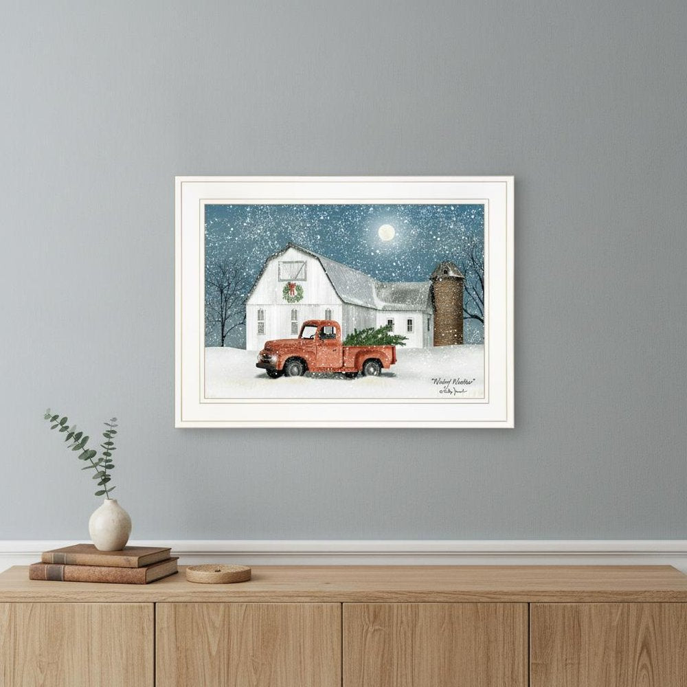 Wintry Weather 2 White Framed Print Wall Art