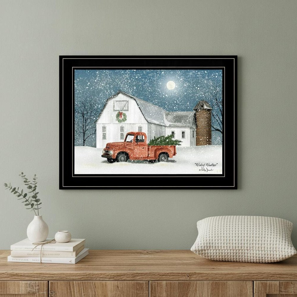 Wintry Weather 3 Black Framed Print Wall Art
