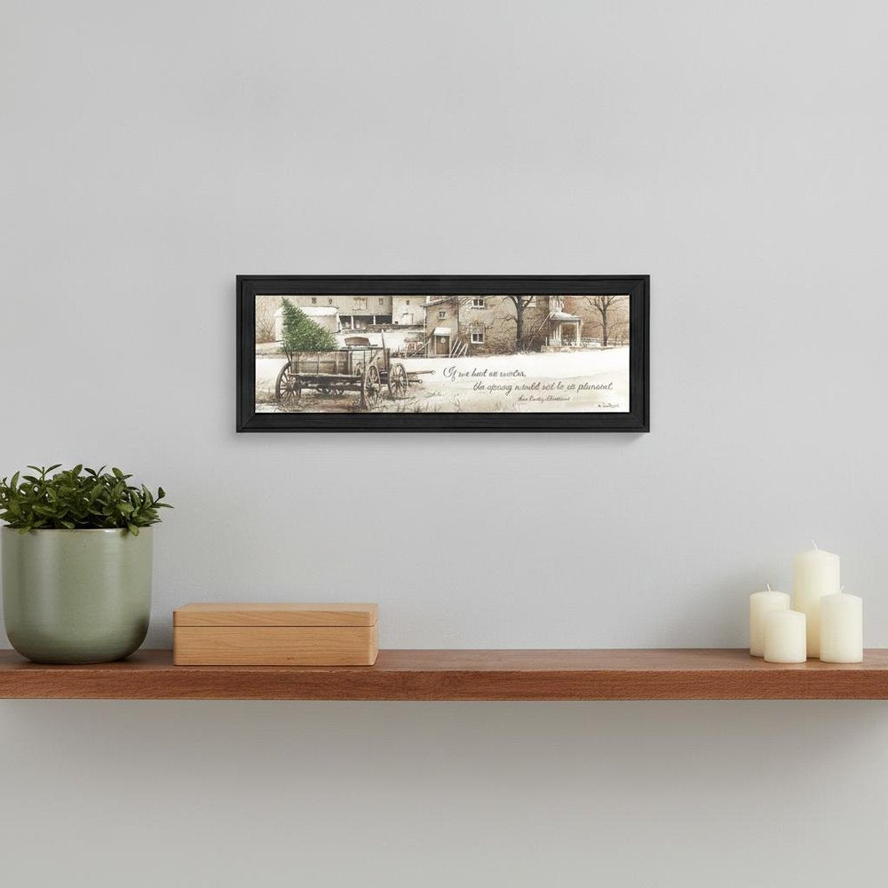 Winter Black Framed Print Wall Art
