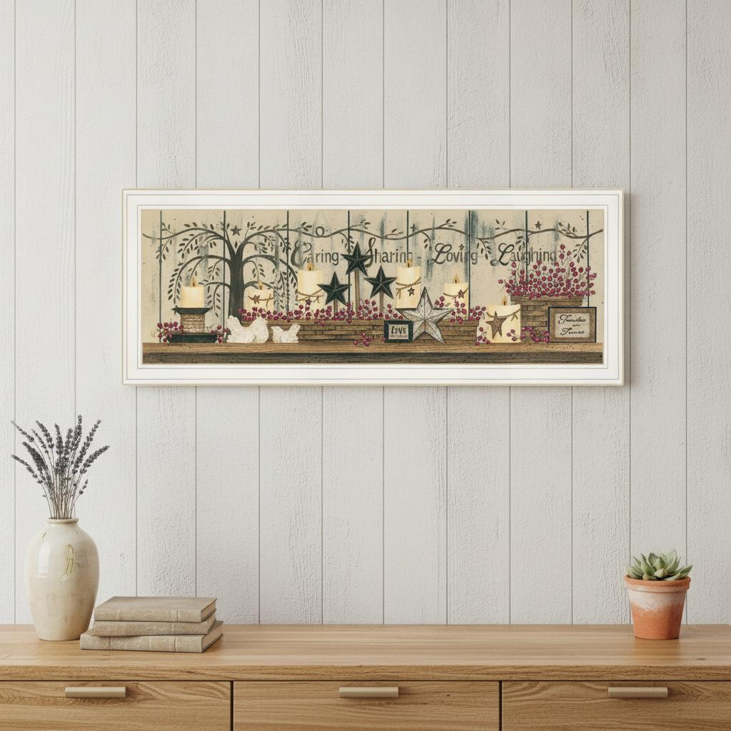 Willow Tree Shelf Collection 1 White Framed Print Wall Art