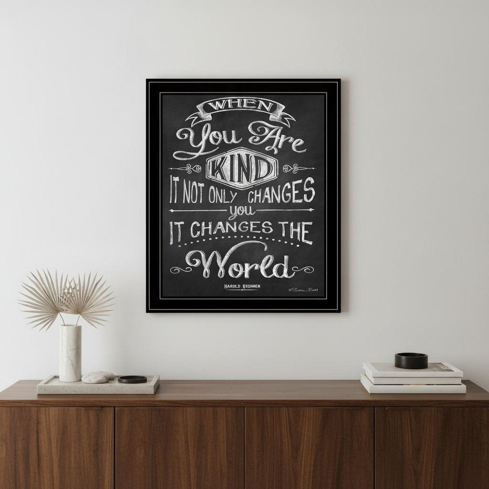 When You Are Kind Black Framed Print Wall Art