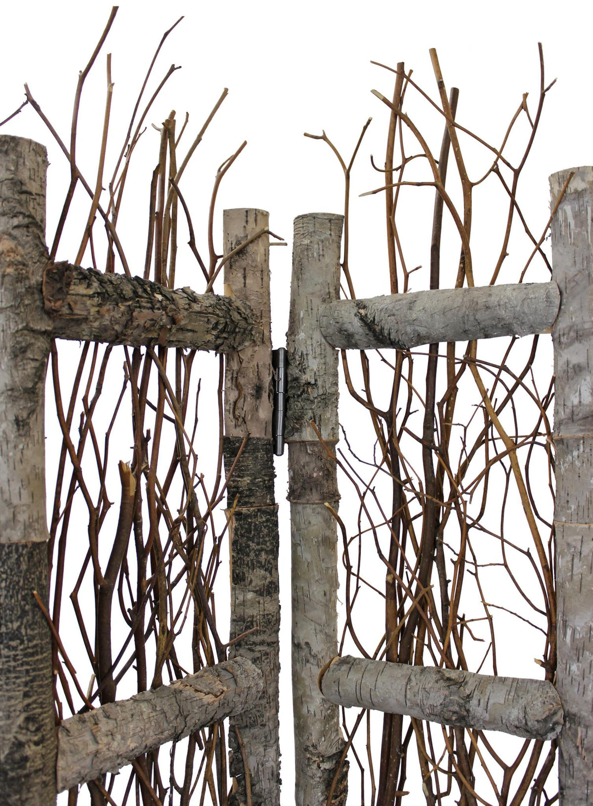 64" Brown Solid Wood Panel Screen Room Divider