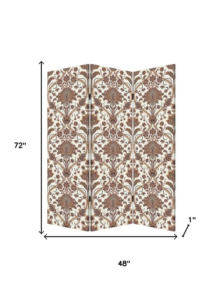 Vintage Green Baroque Three Panel Room Divider Screen