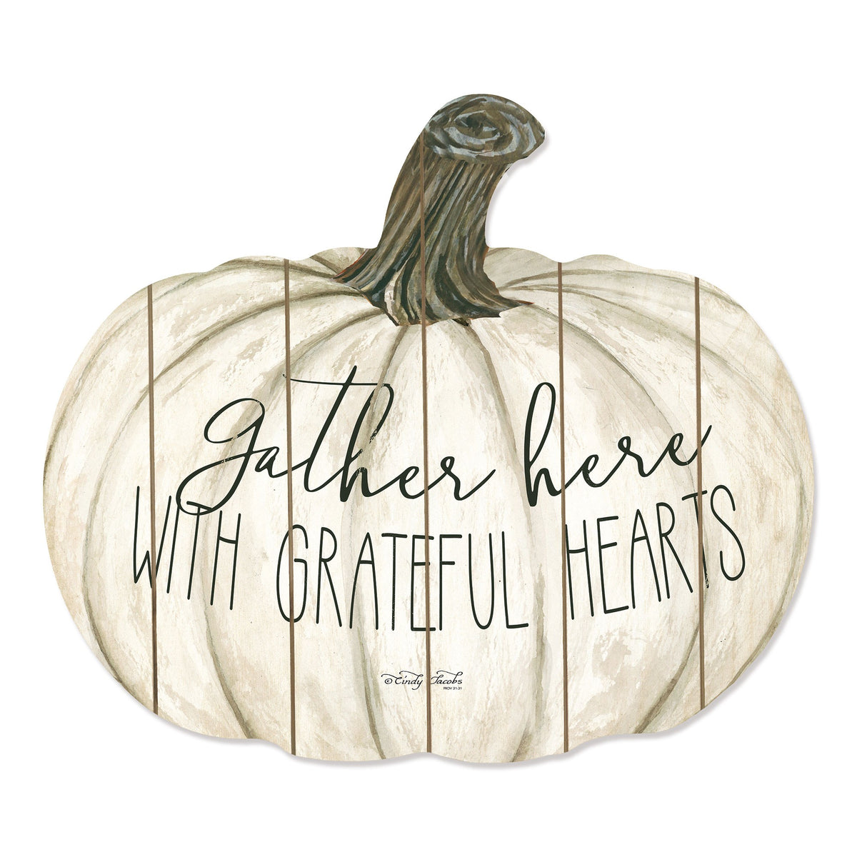 Gather Here With Grateful Hearts 15" X 17" Cream Hanging Dimensional Sculpture