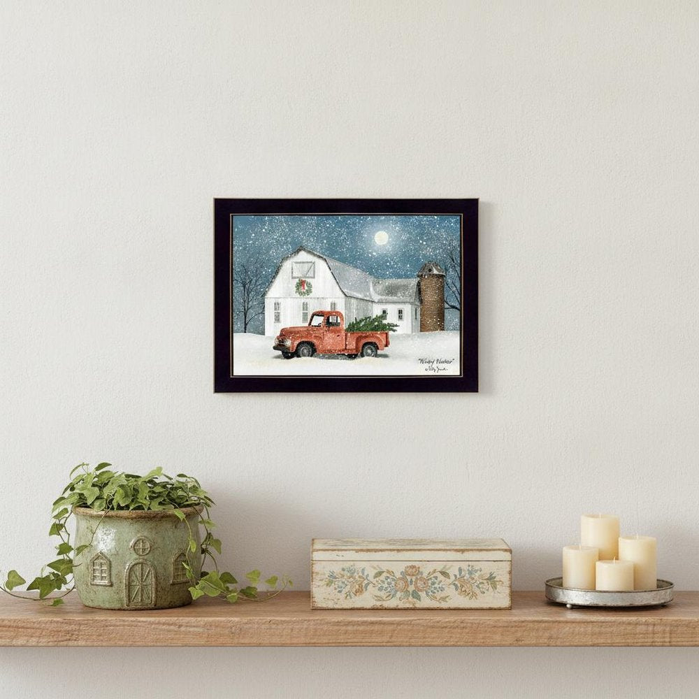 Wintry Weather 1 Black Framed Print Wall Art