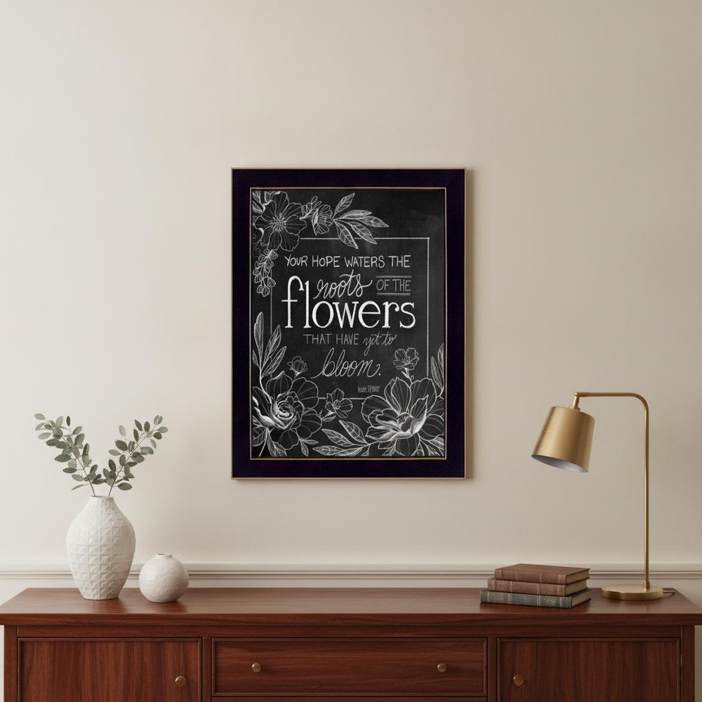Yet to Bloom 4 Black Framed Print Wall Art