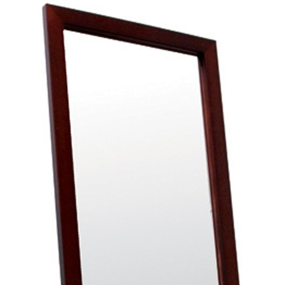 55" Brown Wood Framed Full Length Freestanding Mirror