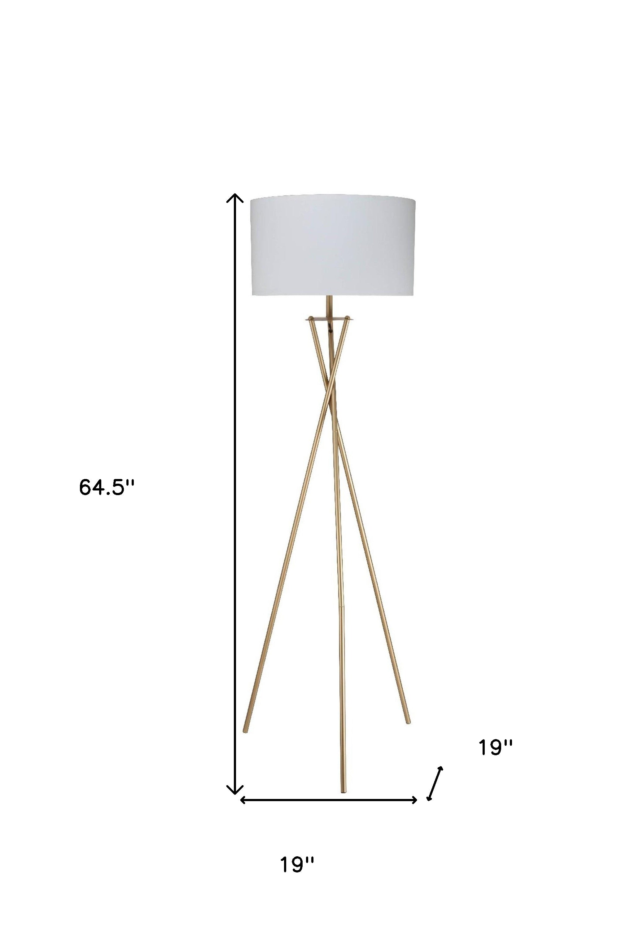 Minimalist Gold Metal Floor Lamp