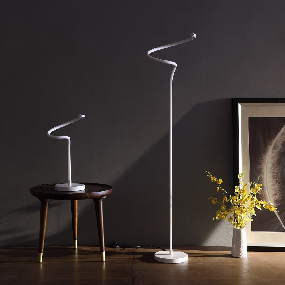 51" White LED Novelty Floor Lamp With White