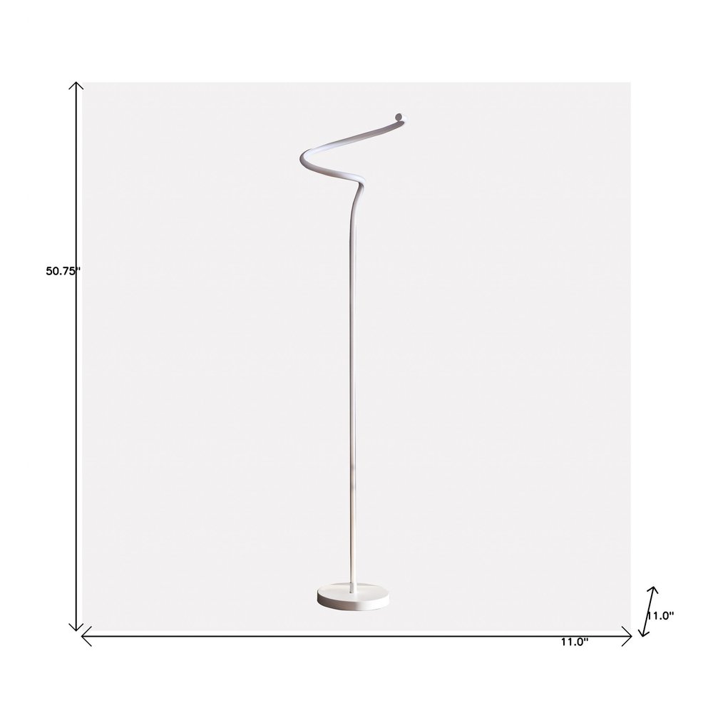 51" White LED Novelty Floor Lamp With White