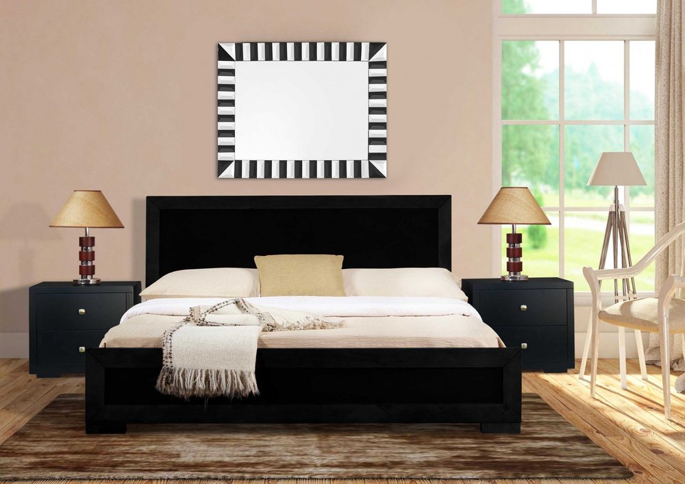 Black Wood Queen With Yes Bed Frame