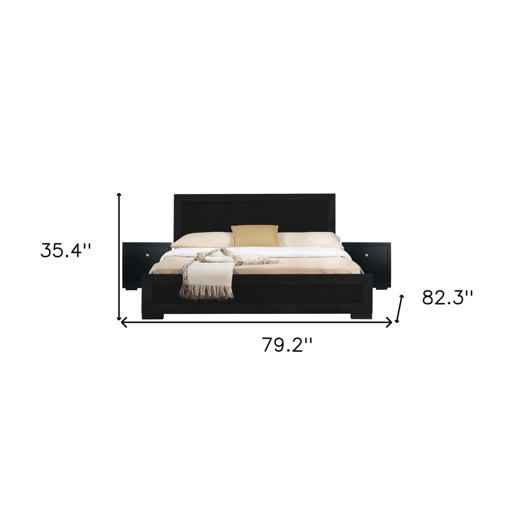 Black Wood Queen With Yes Bed Frame