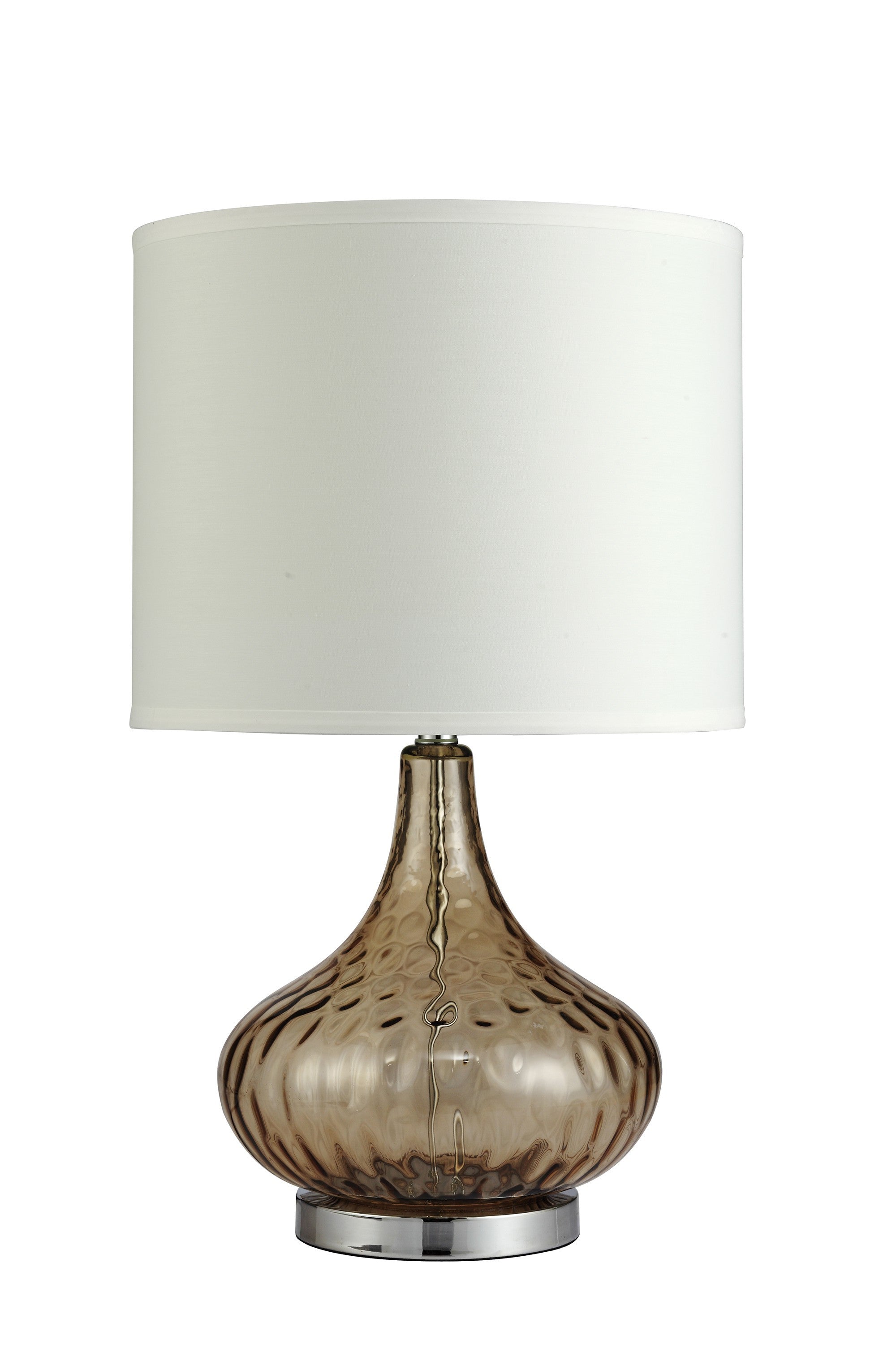 Brown Textured Glass Table Lamp