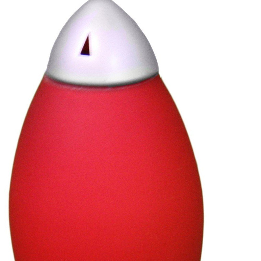 11" Yellow And Silver Acrylic And Metal Rocket Shaped Bedside Lamp