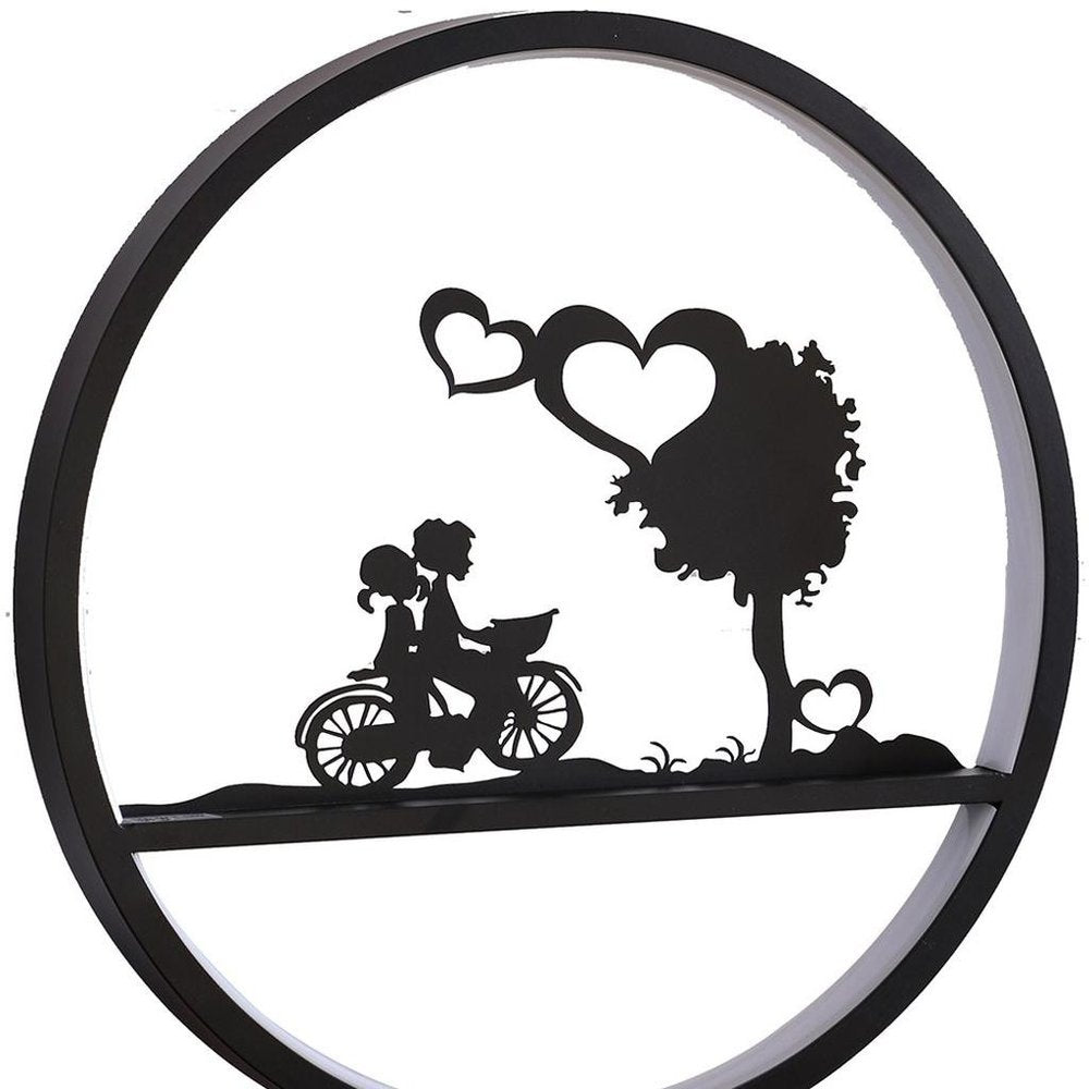 13" Black Bedside Led Table Lamp