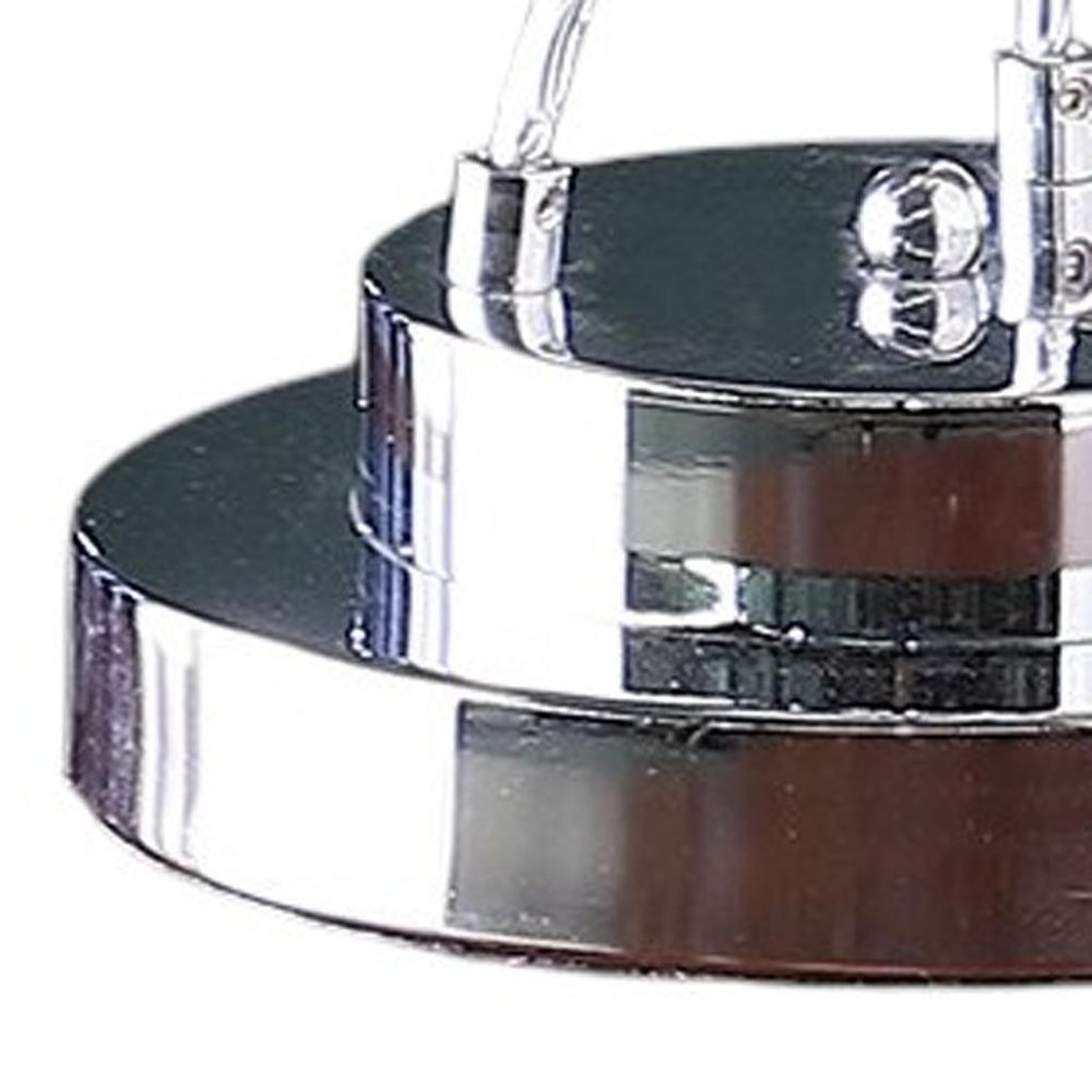 28" Clear Three Light Bedside Led Table Lamp