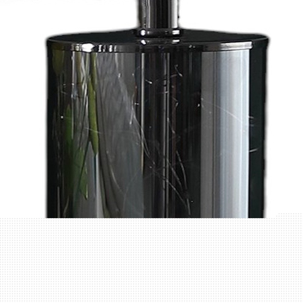 21" Glass LED Cylinder Table Lamp with Nightlight and White Drum Shade