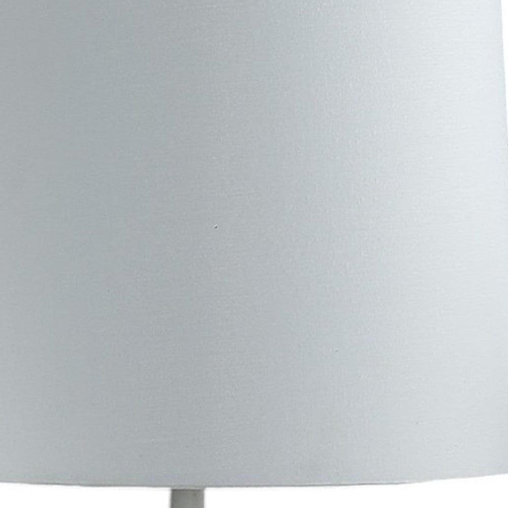 17" White Pineapple Table Lamp With Empire Shade