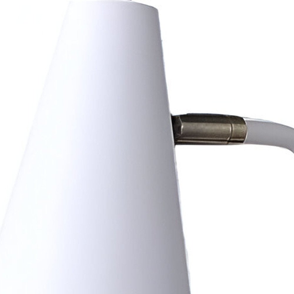 20" Compact White Student Metal Desk Lamp