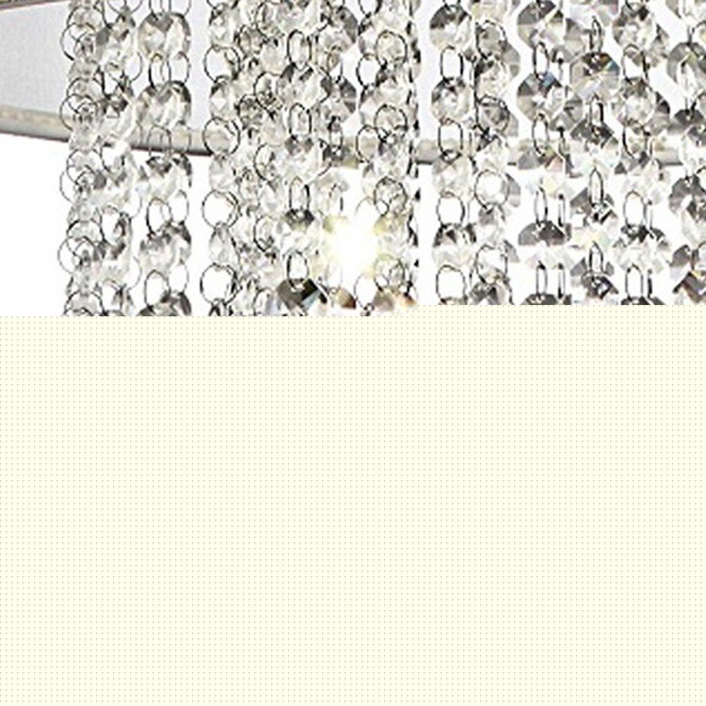 Primo Gold Finish Ceiling Lamp with Crystal Accents and White Shade