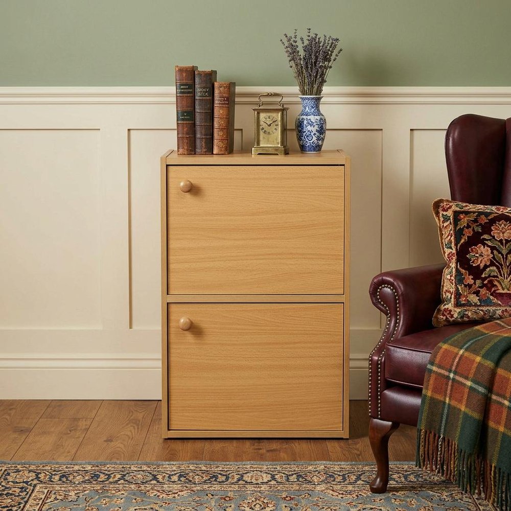 24" Natural Wood Bookcase