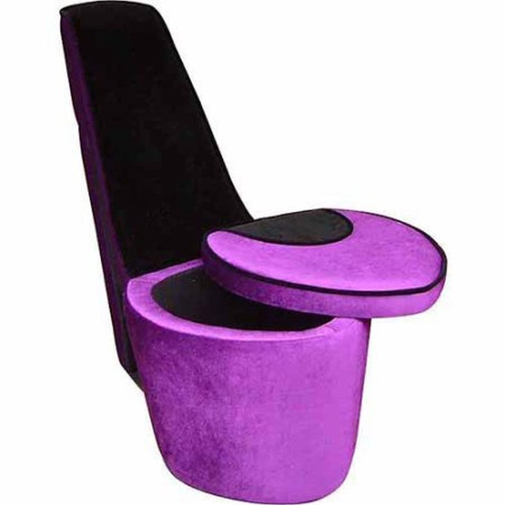 32" Purple Faux Suede Side Chair