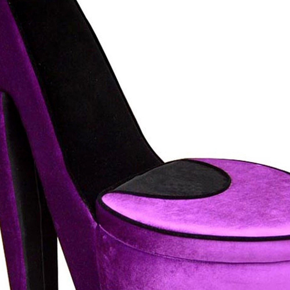 32" Purple Faux Suede Side Chair