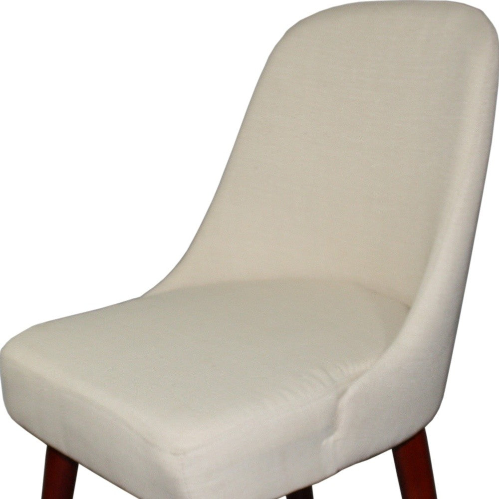 34" Cream Contemporary Armless Dining or Accent Chair
