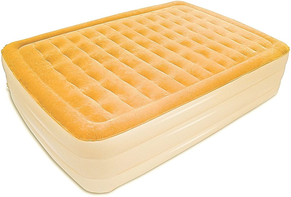 Dreamy Golden Inflatable Queen Size Air Mattress