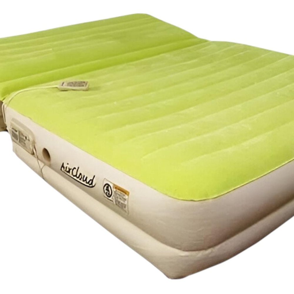 Incline Adjustable Moss Green Inflatable Queen Size Air Mattress