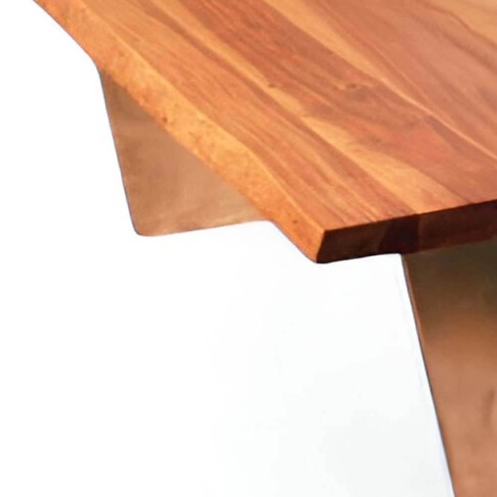 31" Natural Solid Wood Live Edge Coffee Table