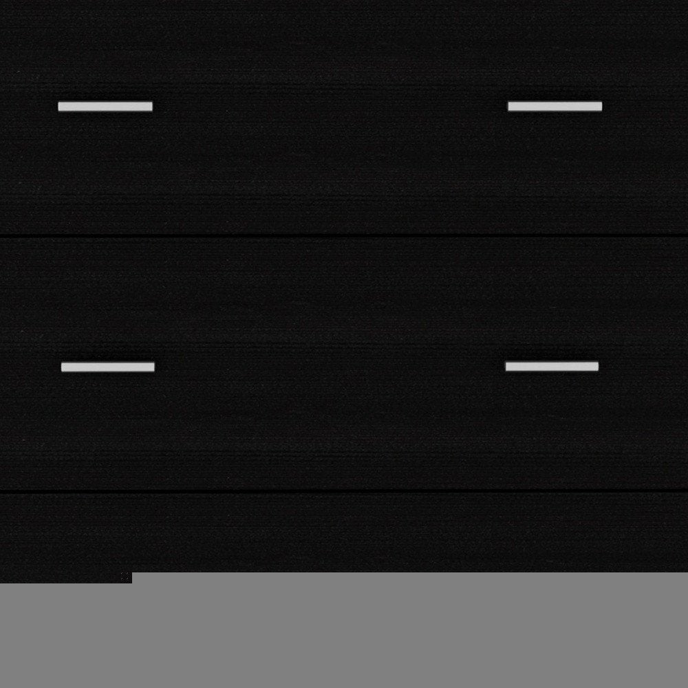 31" Black Three Drawer Dresser