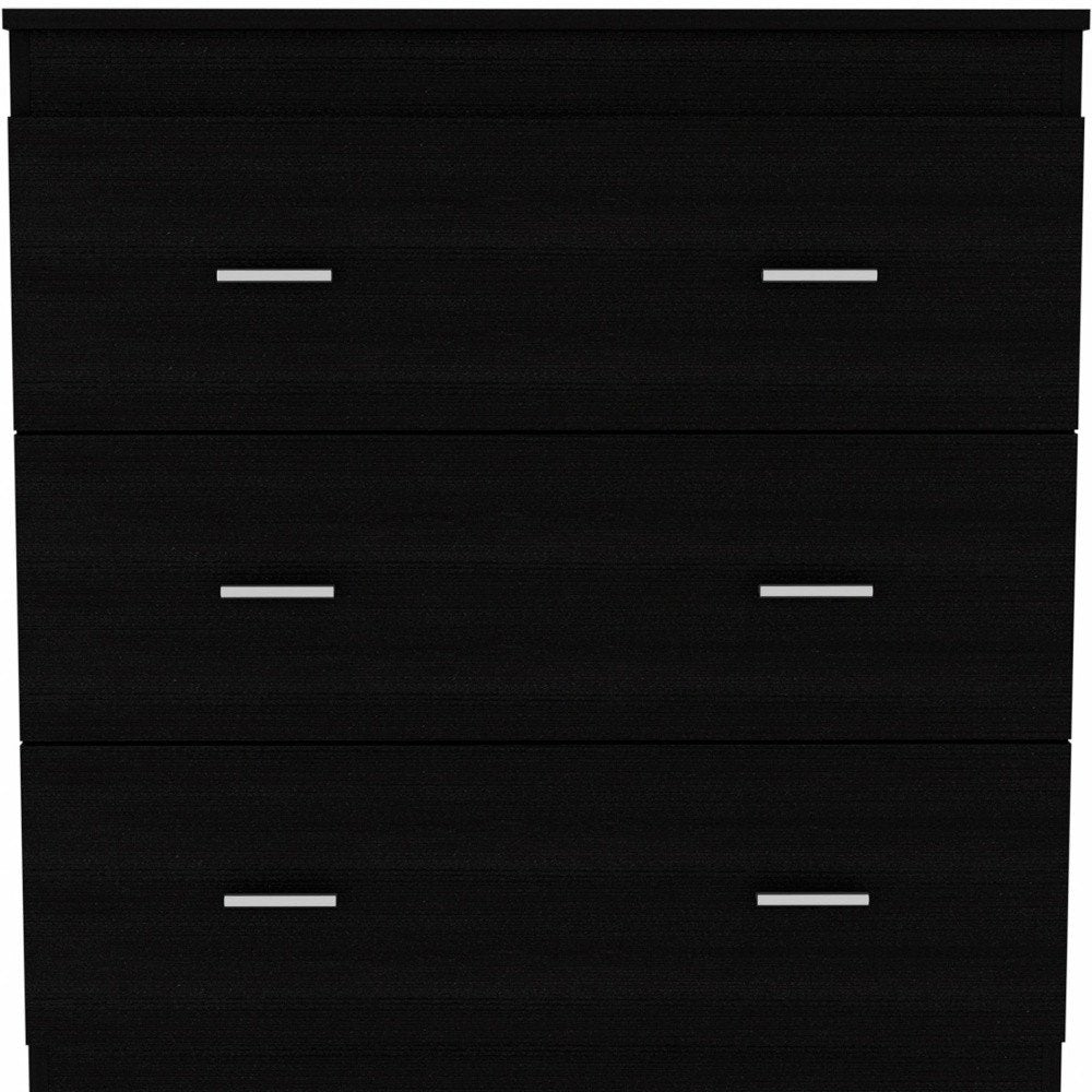 31" Black Three Drawer Dresser
